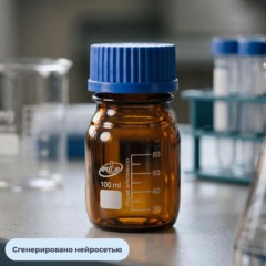 Банка 100мл ТС с винтовой пластиковой крышкой (темное стекло) Apexlab - фото 2