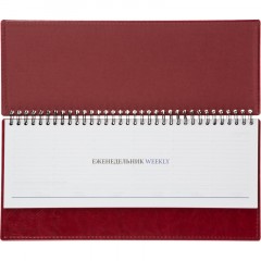 Планинг недатированный , бордо, 303х150 мм,  120стр, Agenda - фото 6