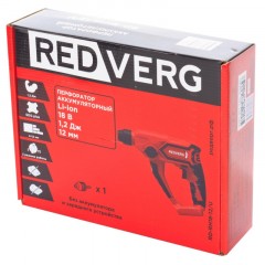 Перфоратор аккумуляторный REDVERG 18В, без АКБ (RD-RH18-12/U) Перфоратор аккумуляторный REDVERG 18В, без АКБ (RD-RH18-12/U) - фото 7