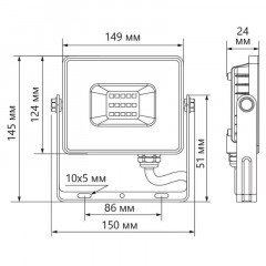 Прожектор светодиодный FERON 2835 SMD 50W 4000K AC220V/50Hz LL-921 (29497) Прожектор светодиодный FERON 2835 SMD 50W 4000K AC220V/50Hz LL-921 (29497) - фото 5