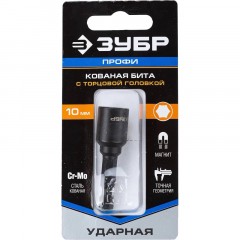 Бита с торцевой головкой ЗУБР магнит. Профессионал 1/4'' 10х50мм (26375-10) - фото 3