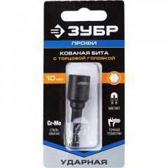 Бита с торцевой головкой ЗУБР магнит. Профессионал 1/4'' 10х50мм (26375-10) - фото 4