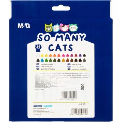 Карандаши цветные So Many Cats деревянные трехгранные, 24 цвета в наборе - фото 6