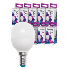 Лампа светодиодная КОСМОС GL45 7.5W E14 6500K 10шт/уп (LED7.5wGL45E1465_10) Лампа светодиодная КОСМОС GL45 7.5W E14 6500K 10шт/уп (LED7.5wGL45E1465_10) - фото 4