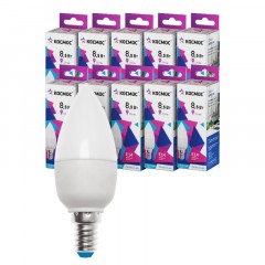 Лампа светодиодная КОСМОС ЭКОНОМИК CN 8.5W E14 10 шт/уп (LED8.5wCNE1465_10) Лампа светодиодная КОСМОС ЭКОНОМИК CN 8.5W E14 10 шт/уп (LED8.5wCNE1465_10) - фото 4