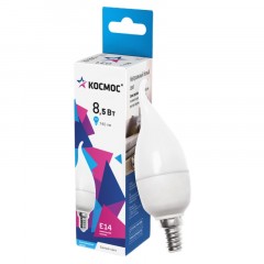 Лампа светодиодная КОСМОС CW 8.5W E14 4500K 10 шт/уп (LED8.5wCWE1445_10) Лампа светодиодная КОСМОС CW 8.5W E14 4500K 10 шт/уп (LED8.5wCWE1445_10) - фото 2