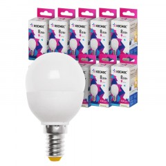 Лампа светодиодная КОСМОС GL45 8.5W E14 3000K 10шт/уп (LED8.5wGL45E1430_10) Лампа светодиодная КОСМОС GL45 8.5W E14 3000K 10шт/уп (LED8.5wGL45E1430_10) - фото 4
