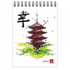 Блокнот А5 100л Mariner Япония клетка, обложка картон,спираль 0024 - фото 5