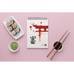 Блокнот А5 100л Mariner Япония клетка, обложка картон,спираль 0024 - фото 13