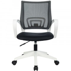 Кресло VB_Echair-396W (LT) сетка/ткань черный пластик белый Кресло VB_Echair-396W (LT) сетка/ткань черный пластик белый - фото 2