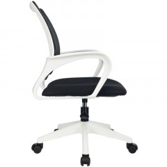 Кресло VB_Echair-396W (LT) сетка/ткань черный пластик белый Кресло VB_Echair-396W (LT) сетка/ткань черный пластик белый - фото 3