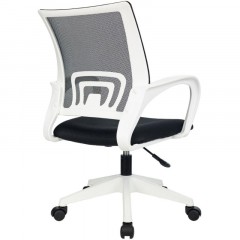 Кресло VB_Echair-396W (LT) сетка/ткань черный пластик белый Кресло VB_Echair-396W (LT) сетка/ткань черный пластик белый - фото 4