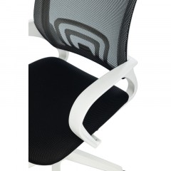 Кресло VB_Echair-396W (LT) сетка/ткань черный пластик белый Кресло VB_Echair-396W (LT) сетка/ткань черный пластик белый - фото 5