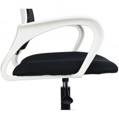 Кресло VB_Echair-396W (LT) сетка/ткань черный пластик белый Кресло VB_Echair-396W (LT) сетка/ткань черный пластик белый - фото 7