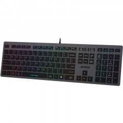 Клавиатура A4Tech Fstyler FX60 серый USB slim LED (FX60 GREY / NEON) - фото 4