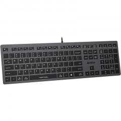 Клавиатура A4Tech Fstyler FX60 серый USB slim LED (FX60 GREY / WHITE) - фото 3