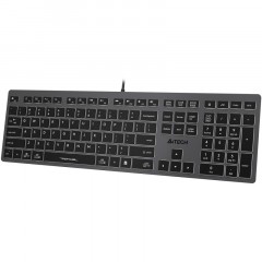 Клавиатура A4Tech Fstyler FX60 серый USB slim LED (FX60 GREY / WHITE) - фото 4