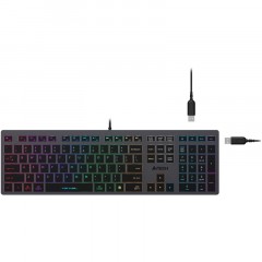 Клавиатура A4Tech Fstyler FX60H серый USB slim LED (FX60H GREY/NEON) Клавиатура A4Tech Fstyler FX60H серый USB slim LED (FX60H GREY/NEON) - фото 3