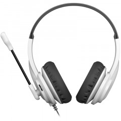 Гарнитура A4Tech HU-10 черный/белый 2м накладные USB(HU-10/USB/BLACK+WHITE) Гарнитура A4Tech HU-10 черный/белый 2м накладные USB(HU-10/USB/BLACK+WHITE) - фото 2