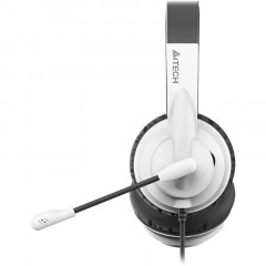 Гарнитура A4Tech HU-10 черный/белый 2м накладные USB(HU-10/USB/BLACK+WHITE) Гарнитура A4Tech HU-10 черный/белый 2м накладные USB(HU-10/USB/BLACK+WHITE) - фото 3