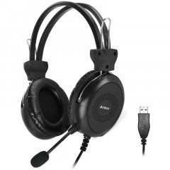 Гарнитура A4Tech HU-30 черный 2м накладные USB Гарнитура A4Tech HU-30 черный 2м накладные USB - фото 2