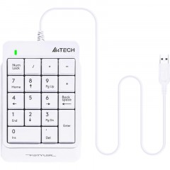 Клавиатура A4Tech Fstyler FK13P цифровой блок USB slim д/ноут (FK13P WHITE) Клавиатура A4Tech Fstyler FK13P цифровой блок USB slim д/ноут (FK13P WHITE) - фото 2