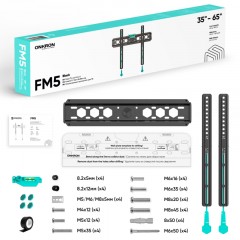 Кронштейн Onkron для телевизора 35-65 фиксированный, черный FM5 Кронштейн Onkron для телевизора 35-65 фиксированный, черный FM5 - фото 7