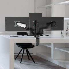 Кронштейн Onkron (держатель) для трех мон. 13-32, настольный, черный G280 Кронштейн Onkron (держатель) для трех мон. 13-32, настольный, черный G280 - фото 2