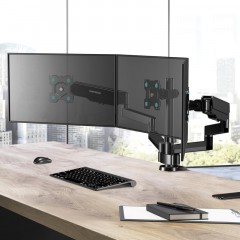 Кронштейн Onkron (держатель) для трех мон. 13-32, настольный, черный G280 Кронштейн Onkron (держатель) для трех мон. 13-32, настольный, черный G280 - фото 3