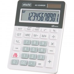 Калькулятор настольный КОМП Attache,AС-224WGR,12р,дв.пит,бел-сер,145x104x28 Калькулятор настольный КОМП Attache,AС-224WGR,12р,дв.пит,бел-сер,145x104x28 - фото 3