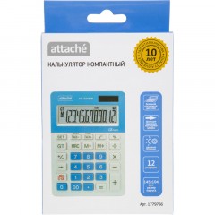 Калькулятор настольный КОМП Attache,AС-224WB,12р,дв.пит,бел-син,145x104x28 Калькулятор настольный КОМП Attache,AС-224WB,12р,дв.пит,бел-син,145x104x28 - фото 9
