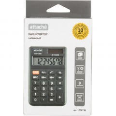 Калькулятор карманный Attache, AEP-100,8р,двойное питание, черн Калькулятор карманный Attache, AEP-100,8р,двойное питание, черн - фото 6