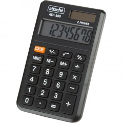 Калькулятор карманный Attache, AEP-100,8р,двойное питание, черн Калькулятор карманный Attache, AEP-100,8р,двойное питание, черн - фото 8