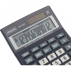 Калькулятор настольный КОМП Attache, AС-225, 12р, дв.пит, серый,147x105x33 Калькулятор настольный КОМП Attache, AС-225, 12р, дв.пит, серый,147x105x33 - фото 6