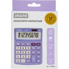 Калькулятор настольный КОМП Attache, AС-223P,8р,дв. пит, фиолет,134x107x34 Калькулятор настольный КОМП Attache, AС-223P,8р,дв. пит, фиолет,134x107x34 - фото 9