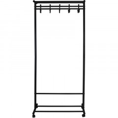 Вешалка МЕ_напольная М 9 с крючками (8295), колеса, черный - фото 3