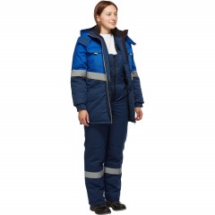 Костюм рабочий зимний жен з43-КПК син/вас (р.44-46) 158-164 (серия З) - фото 3