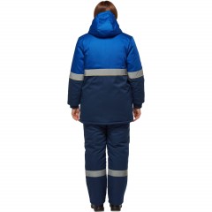 Костюм рабочий зимний жен з43-КПК син/вас (р.44-46) 158-164 (серия З) - фото 4