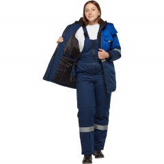 Костюм рабочий зимний жен з43-КПК син/вас (р.44-46) 158-164 (серия З) - фото 15