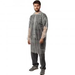 Халат процед однораз. рук.рез,на кнопках,XXXL,дл.110см,пл 20,белый,10шт/уп Халат процед однораз. рук.рез,на кнопках,XXXL,дл.110см,пл 20,белый,10шт/уп - фото 2