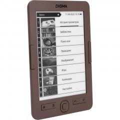 Книга электронная Digma E60C 6 E-ink HD Pearl 4Gb/microSDHC коричневый Книга электронная Digma E60C 6 E-ink HD Pearl 4Gb/microSDHC коричневый - фото 3