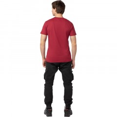 Футболка (160 г.) с кор.рукавом бордовый (XL) Футболка (160 г.) с кор.рукавом бордовый (XL) - фото 3