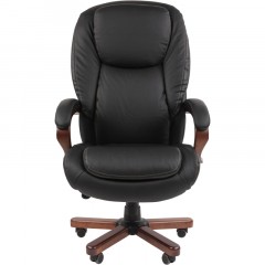 Кресло VT_Chairman 408 кожа+PU черный Кресло VT_Chairman 408 кожа+PU черный - фото 2