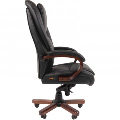 Кресло VT_Chairman 408 кожа+PU черный Кресло VT_Chairman 408 кожа+PU черный - фото 3