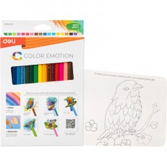 Карандаши цветные Deli Color Emotion EC00210 3-гран. липа 18цв/наб Карандаши цветные Deli Color Emotion EC00210 3-гран. липа 18цв/наб - фото 6