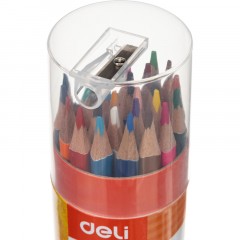 Карандаши цветные Deli EC00327 ColoRun 3-гран. 24цв/наб точилка карт.тубус Карандаши цветные Deli EC00327 ColoRun 3-гран. 24цв/наб точилка карт.тубус - фото 5