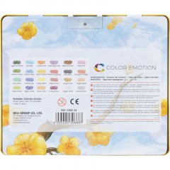 Карандаши цветные Deli EC00225 Color Emotion липа 24цв/наб. мет.кор - фото 6