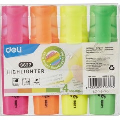 Набор текстовыделителей Deli ES622 Delight скошенный 1-5мм 4цв/наб. ассорт Набор текстовыделителей Deli ES622 Delight скошенный 1-5мм 4цв/наб. ассорт - фото 3
