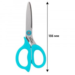Ножницы детские Deli Explora E77755-BLUE 135мм, сталь, ассимм ручки,голубой Ножницы детские Deli Explora E77755-BLUE 135мм, сталь, ассимм ручки,голубой - фото 4