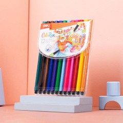 Фломастеры Deli EC157-12, 6-гранные, вентилируемый колпачок, 12 цв/наб Фломастеры Deli EC157-12, 6-гранные, вентилируемый колпачок, 12 цв/наб - фото 3